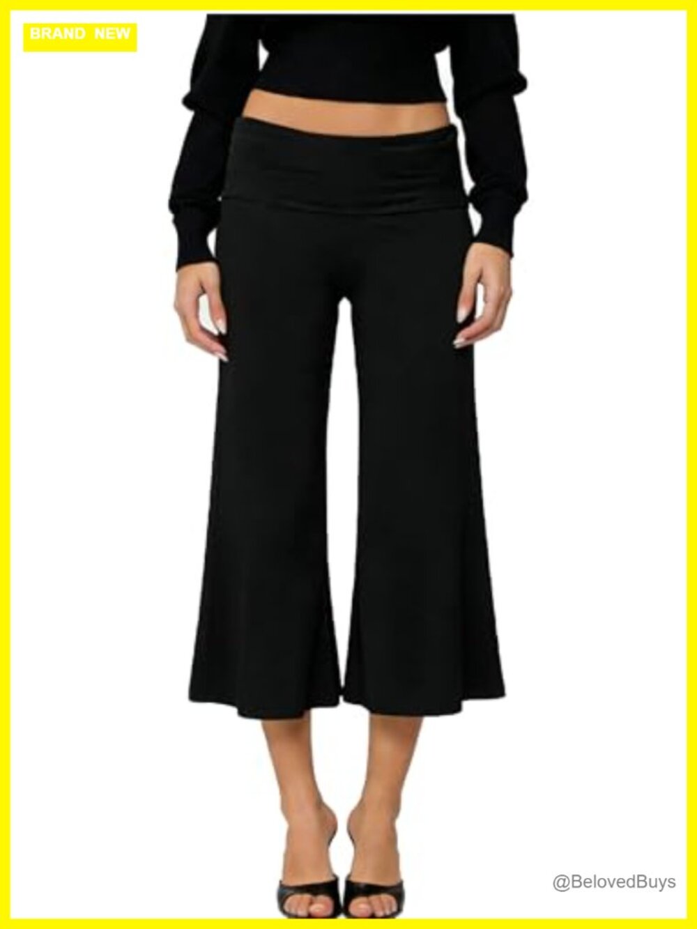Wide Leg Low Rise Flowy Capri Yoga Pants